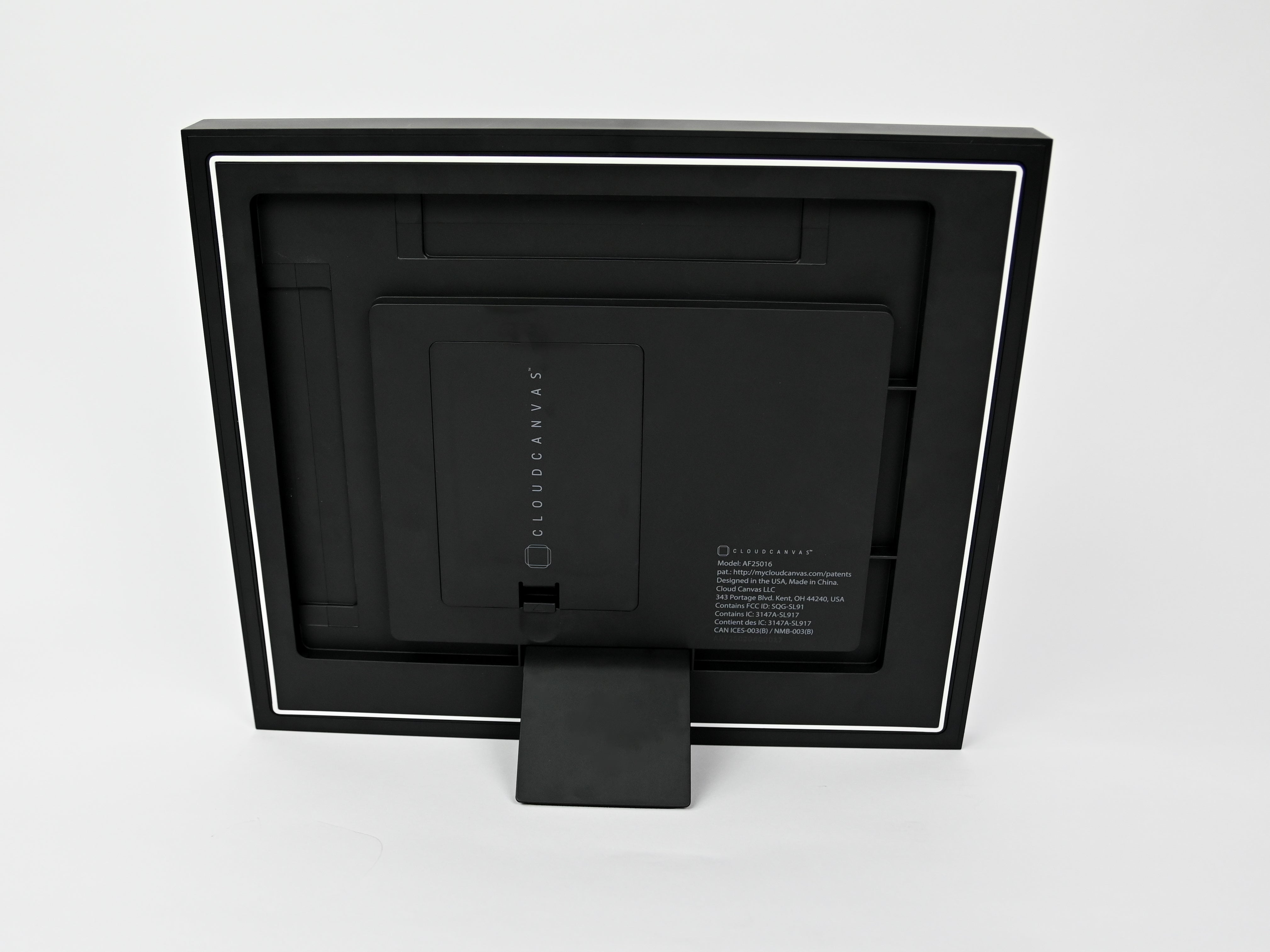 Back of black Cloud Canvas frame #black