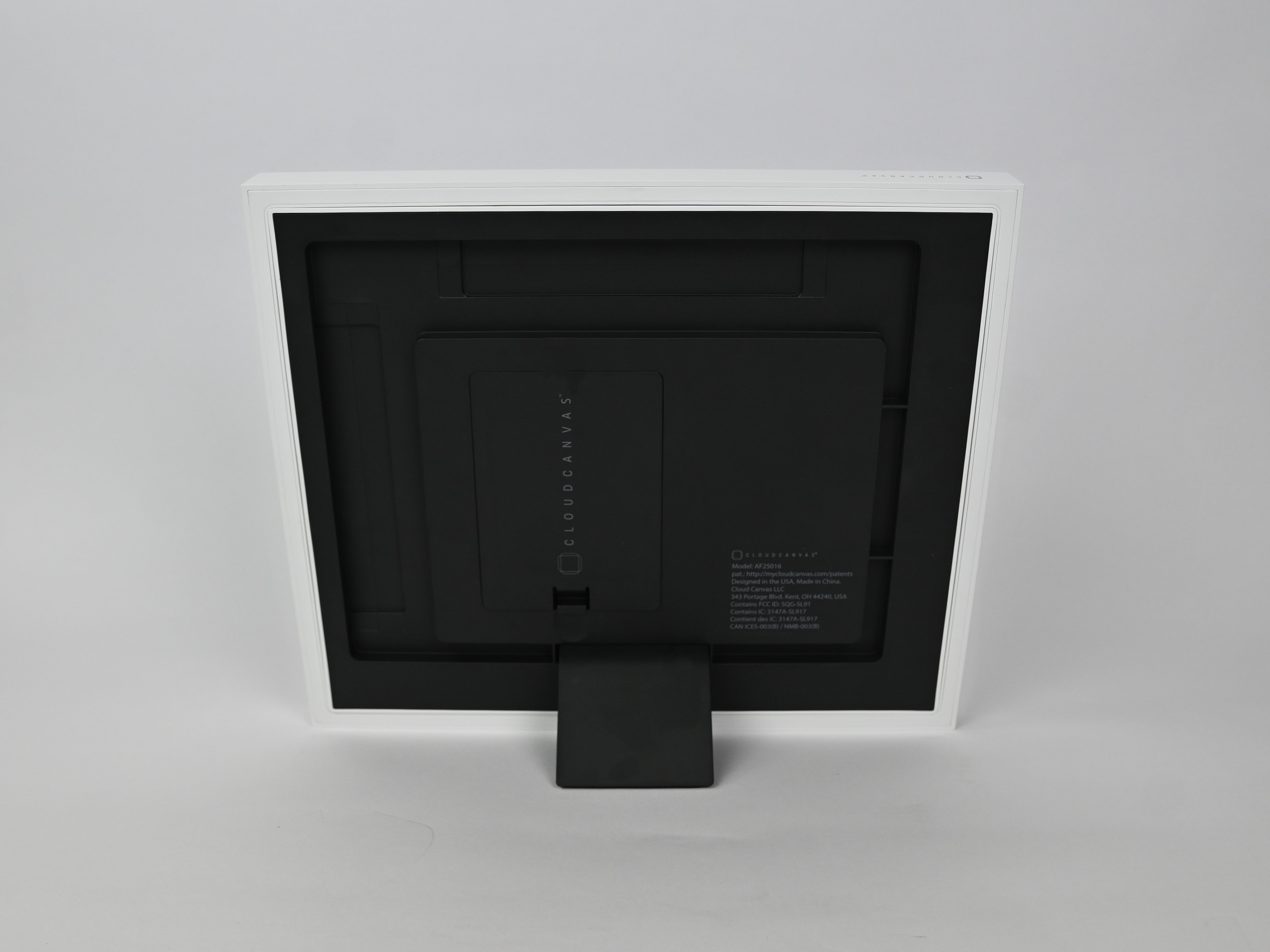 Back view of a modern electronic device on a white background #white