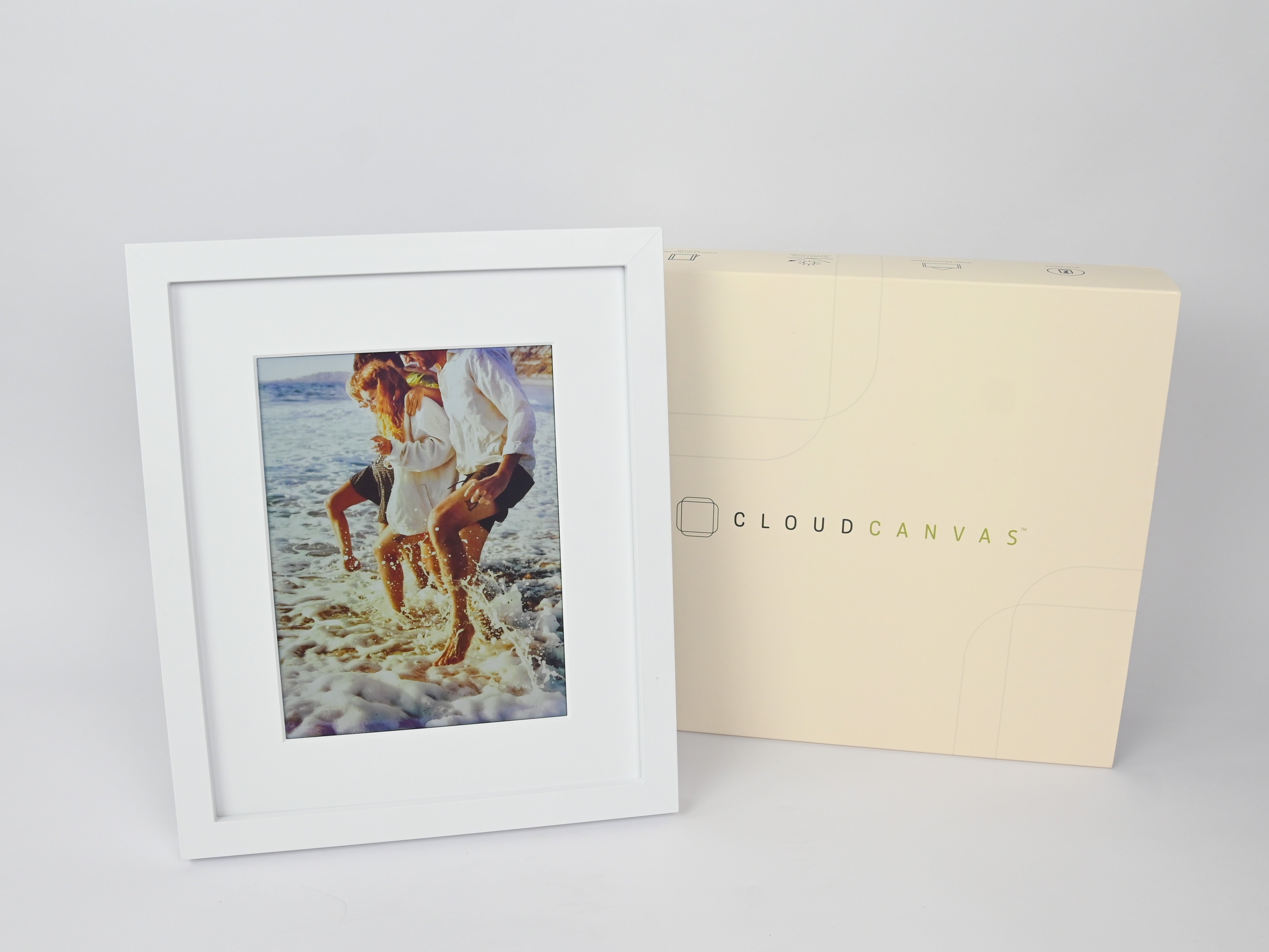 Cloud Canvas box and frame. #white